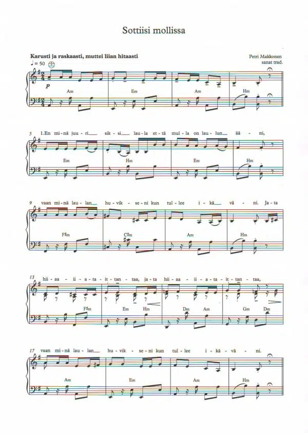 Sottiisi mollissa lauluäänelle ja harmonikalle / Schottis in minor for voice and accordion